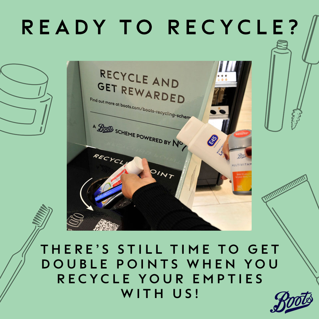 Recycle your empties at Boots
